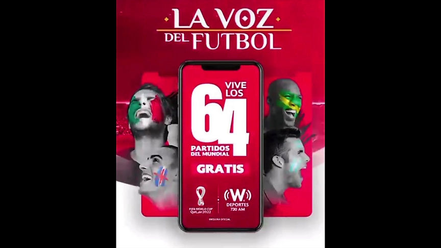 W Radio Catar 2022  - La voz del futbol  | Klau Tenorio Locutora
